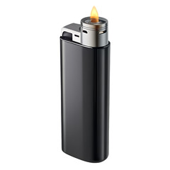 Black Lighter PNG Isolated on White Background Ideal for Product Photography and Advertising