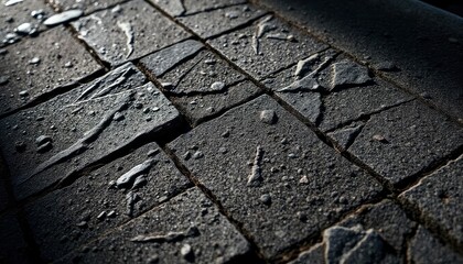 Obraz premium Texture of dark grey stone surface as background, closeup, ai