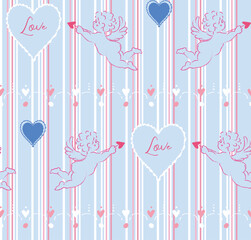 cupid seamless illustration vector pattern