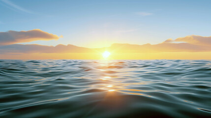 Obraz premium Nature's Calm Oasis, Unveiling the Quiet Charm of Serene and Tranquil Ocean