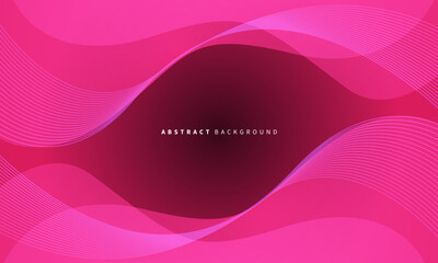 Abstract pink red wave curve geometric luxury background vector