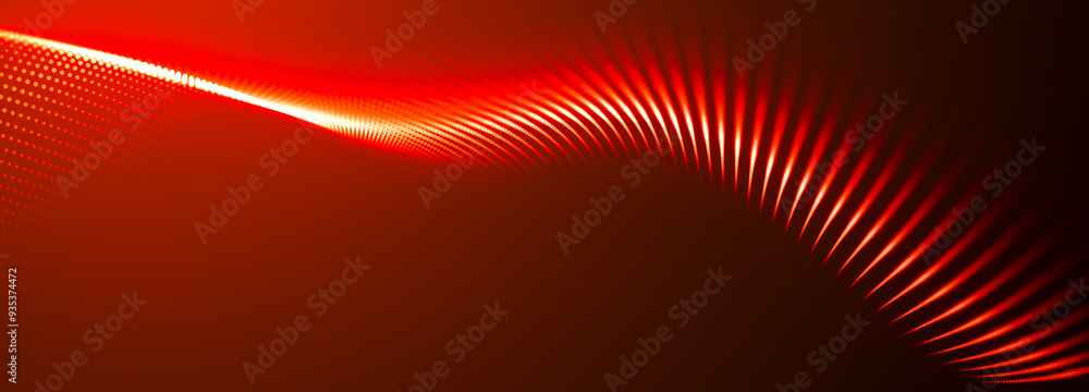 Poster abstract digital particle wave. technology background. futuristic dot wave. network connection struc
