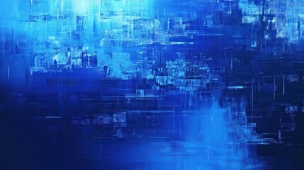 Fototapeta premium Abstract blue texture with varied brush strokes and patterns.