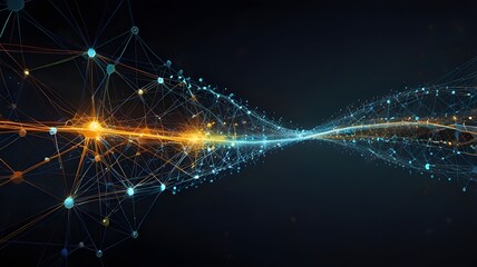 Obraz premium In this new era of technology, AI, machine learning, big data networks, data exchange, deep learning, science and stock markets, and innovations of the future era