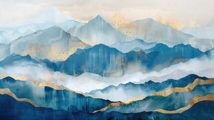 Blue mountain layer of mountain for nature background