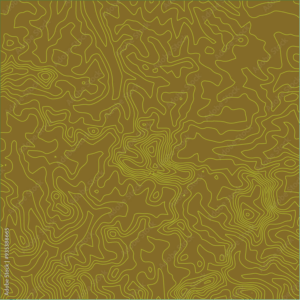 Poster stylized topographic map outline height in lines and contours. the concept of a conditional geograph
