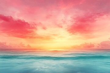 Naklejka premium Create a soft pastel gradient background that tran 369 sunset, sky, sea, sun, sunrise, nature, water, cloud, clouds, landscape, ocean, beach, horizon, orange, sunlight, dusk, light, color, evening, r