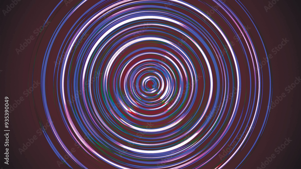 Poster bright led tunnel. colorful effect of colored radial movement. abstract rounded background. colored 