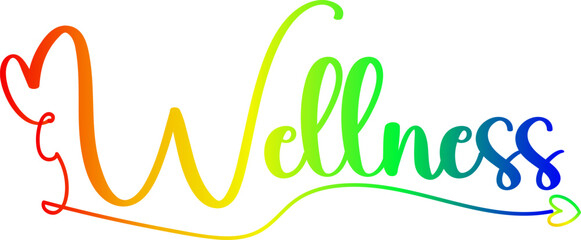 WELLNESS, Gradient text WELLNESS