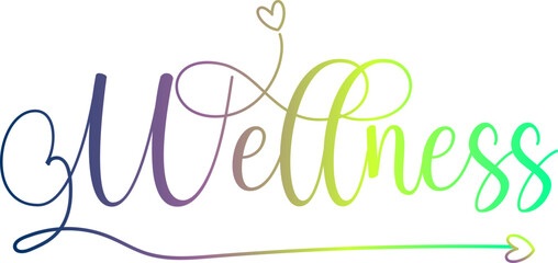 WELLNESS, Gradient text WELLNESS
