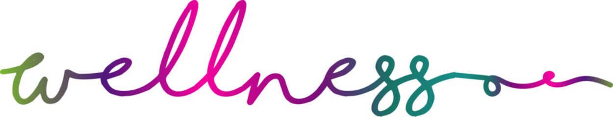 Fototapeta premium WELLNESS, Gradient text WELLNESS