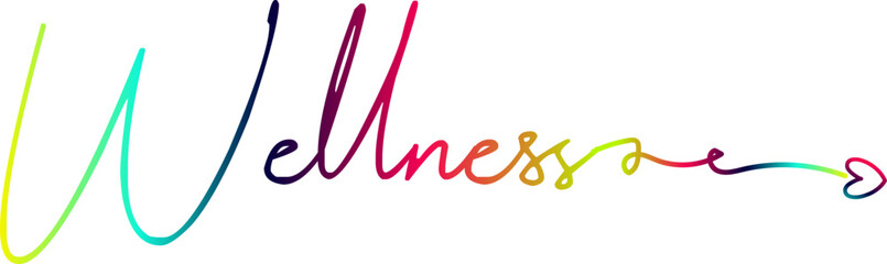 WELLNESS, Gradient text WELLNESS