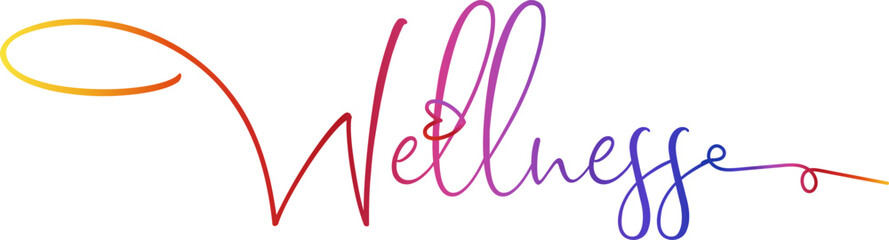 WELLNESS, Gradient text WELLNESS
