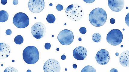 Blue and White Polka Dots blue and white background