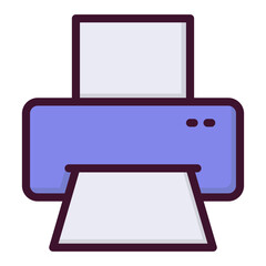 Printer icon. Electronic device icon in flat style