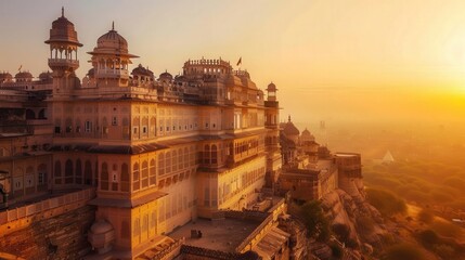 Visualize the architectural marvels of Rajasthan, from the palaces of Udaipur to the forts of Jodhpur