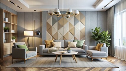 Clean lines, abstract shapes, and muted colors come together to create a sense of calm, promoting a sophisticated aesthetic in any setting.