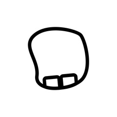 Smile icon vector. Evil smile illustration sign. Smile for pumpkin symbol or logo.