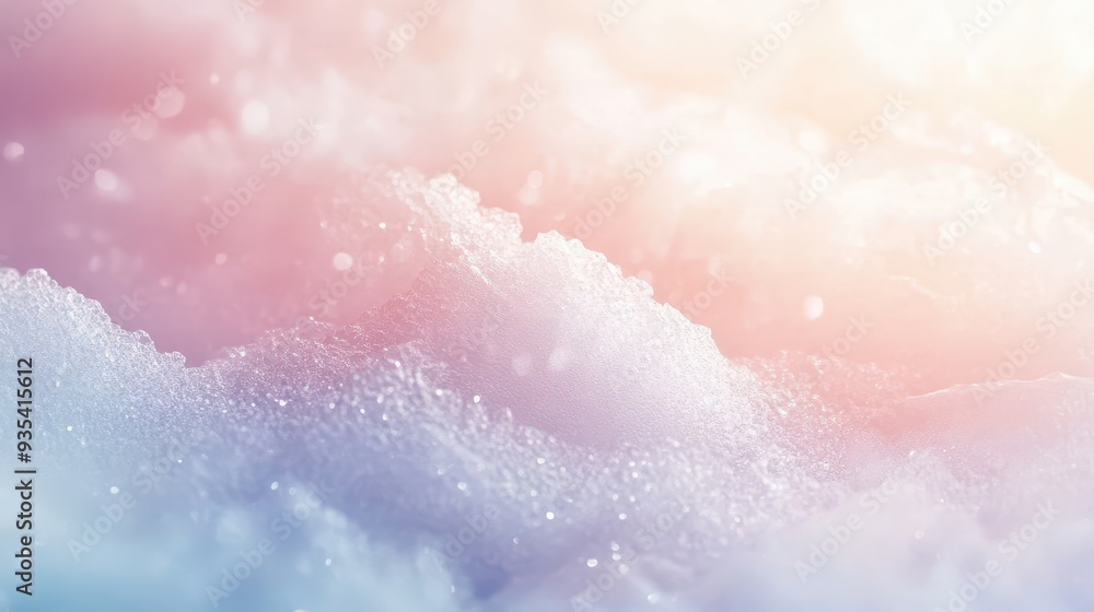 Aufkleber soft pastel waves with foam, creating a serene and calming atmosphere.