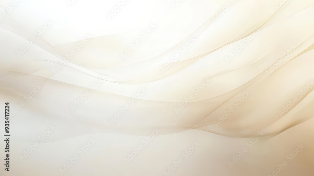 Poster soft, flowing abstract design with gentle curves and a light color palette.