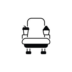 Seat icon design with white background stock illustration