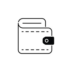 Wallet icon design with white background stock illustration