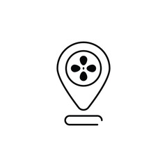 Location icon design with white background stock illustration