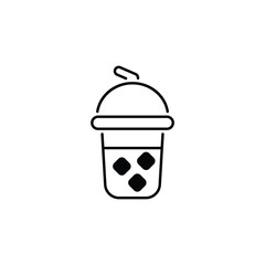 Cold Drink icon design with white background stock illustration