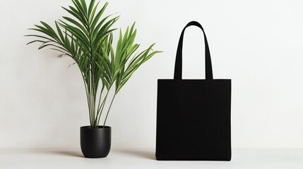 Customizable tote bag mockup with a logo placeholder, focus on branding and professional design