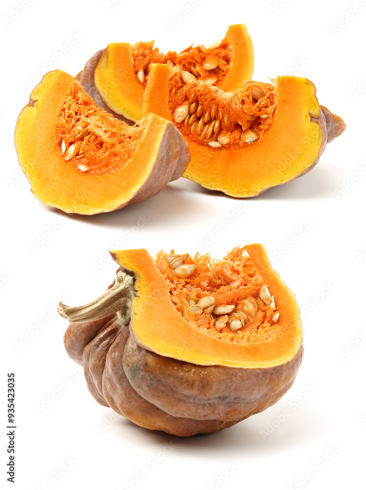 Poster thai pumpkin on white background