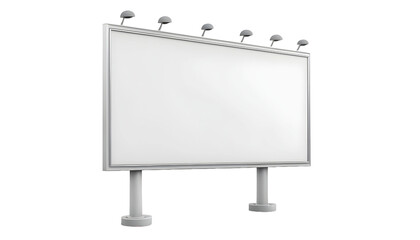 Blank billboard on transparent background with clipping  path