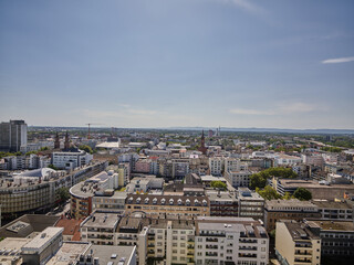 Luftaufnahme von Ludwigshafen: Blick auf die Stadt mit Lutherbrunnen, Brücke und mehr