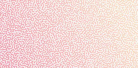 Fototapeta premium Abstract Reaction-diffusion or Turing pattern natural texture in coral green gradient colour scheme. Linear design with biological shapes. Organic lines in memphis. abstract turing organic wallpaper. 