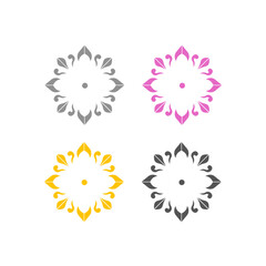 SPA WELLNESS AYURVEDA MASSAGE RESORT ZEN MEDITATION SIGN SYMBOL LOGO ISOLATED ON WHITE VECTOR