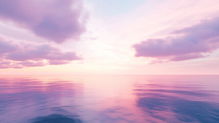 水面に映る夕焼け