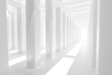 Obraz premium The beauty of minimalist architecture, with clean lines and monochromatic shades. Generative AI