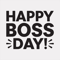 Fototapeta premium Boss's Day Vector silhouette illustration icon on a white background
