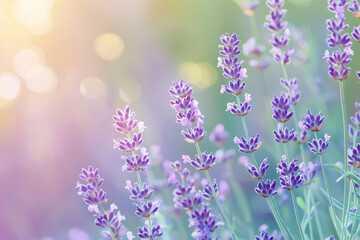 Fototapeta premium Calming Pastel Gradient Background with Lavender 