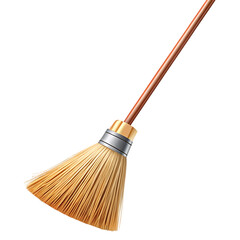 Broom PNG on White Background Ideal for Cleaning Tools and Household Chores Graphics