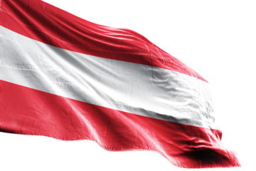 Austrian flag on transparent background. Png
