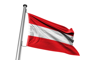 Austrian flag on transparent background. Png