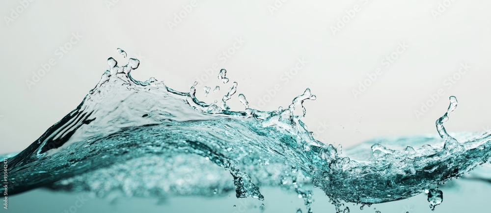 Poster featured here is a stock image of green liquid splashing on an abstract background.