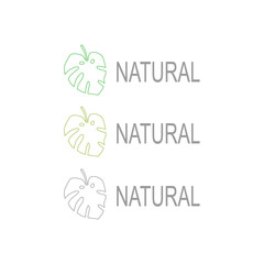 Natural Green Leaf Sign Symbol Logo Vector isolated on White