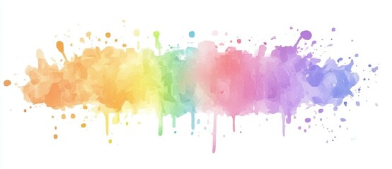 An isolated rainbow explosion on a white background.