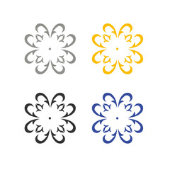 HEALTH WELLNESS SPA AYURVEDA RESORT SIGN SYMBOL LOGO ISOLATED ON WHITE