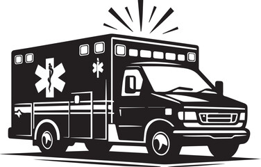 Ambulance Silhouettes - Paramedic Ambulance Silhouette- vector image of 34 Paramedic Ambulance Silhouette 