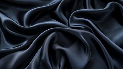 Obraz premium A stock image of an abstract background with a black luxury fabric cloth texture.