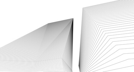 ​​abstract architecture 3d illustration background	
