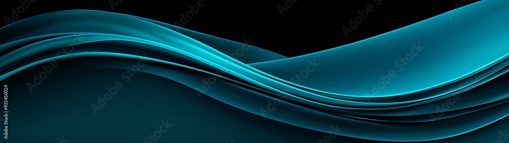 Poster 6. smooth gradient with deep teal and dark blue tones, creating a modern and sleek design, copy spac