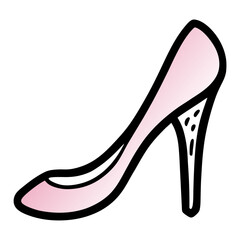 Women Shoe Hand Drawn Doodle Icon on a isolated white background (16)